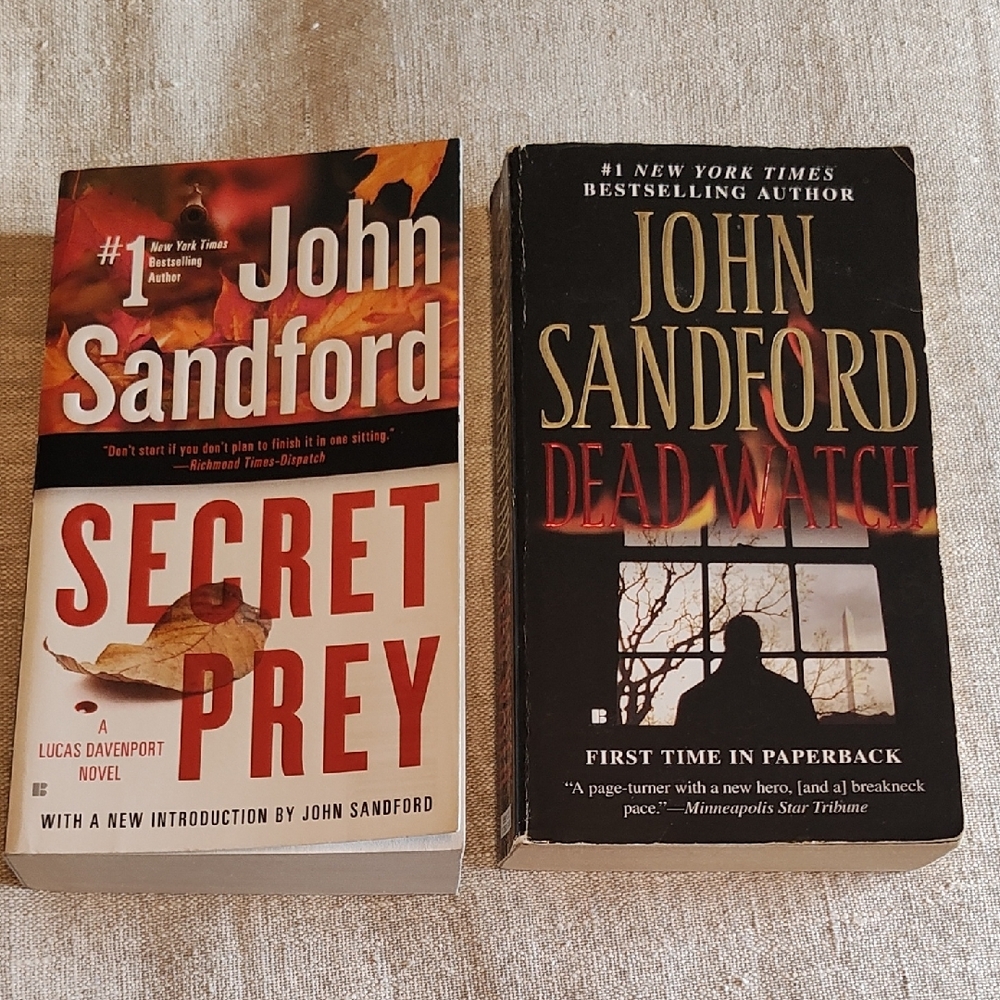 John Sandford Book Set - Secret Prey & Dead Watch